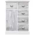 Buffet avec 10 tiroirs Gris 113x30x79 cm Bois