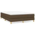 cadre de lit Marron foncé 140x200 cm Tissu