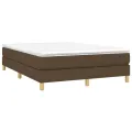 cadre de lit Marron foncé 140x200 cm Tissu