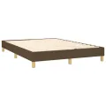 cadre de lit Marron foncé 140x200 cm Tissu