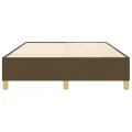 cadre de lit Marron foncé 140x200 cm Tissu