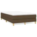 cadre de lit Marron foncé 120x200 cm Tissu