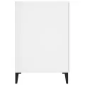 Bureau Blanc brillant 140x50x75 cm Bois d'ingénierie