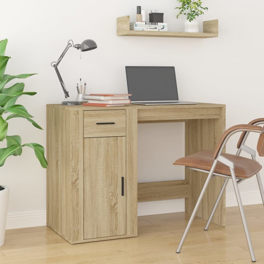 Bureau Chêne sonoma 100x49x75 cm Bois d'ingénierie