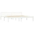Cadre de lit Blanc Bois de pin massif 180 x 200 cm
