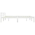 Cadre de lit Blanc Bois de pin massif 180 x 200 cm