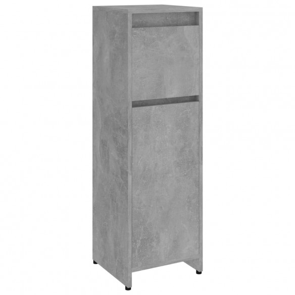 Armoire de salle de bain Gris béton 30x30x95 cm Aggloméré