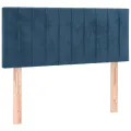 cadre de lit et matelas et LED Bleu foncé 80x200cm
