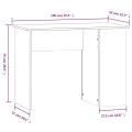 Bureau Gris béton 100x55x75 cm Bois d'ingénierie