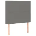 cadre de lit avec matelas Gris foncé 100x200cm Tissu
