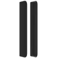 Tête de lit avec oreilles Noir 203x16x118/128 cm Similicuir