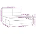 cadre de lit avec matelas Noir 200x200 cm Similicuir