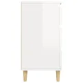 Buffet Blanc brillant 60x35x70 cm Bois d'ingénierie