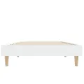 Cadre de lit blanc 75x190 cm bois d'ingénierie