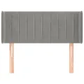 Tête de lit avec oreilles Gris clair 103x16x78/88 cm Velours