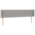 Tête de lit à LED Gris clair 183x16x78/88 cm Tissu
