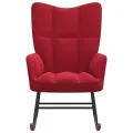 Chaise à bascule Rouge bordeaux Velours
