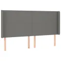cadre de lit matelas LED Gris foncé 200x200 cm Tissu
