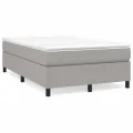 cadre de lit avec matelas Gris clair 120x200cm Tissu