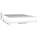 Matelas de lit à ressorts ensachés Noir 140x200x20cm Similicuir