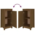 Buffets 2 pcs Marron miel 40x35x80 cm Bois massif de pin