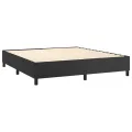 cadre de lit avec matelas Noir 180x200 cm Similicuir