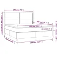 cadre de lit avec matelas Noir 180x200 cm Similicuir