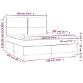 cadre de lit avec matelas Noir 180x200 cm Similicuir