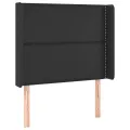 cadre de lit matelas LED Noir 100x200cm Similicuir