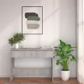 Table console Gris béton 100x35x76,5 cm Aggloméré