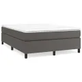 cadre de lit avec matelas Gris 140x200 cm Similicuir