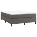 cadre de lit avec matelas Gris 140x200 cm Similicuir