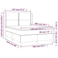 cadre de lit avec matelas Gris 140x200 cm Similicuir