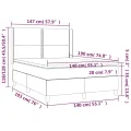 cadre de lit avec matelas Gris 140x190 cm Similicuir