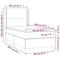 cadre de lit avec matelas Noir 80x200cm Similicuir
