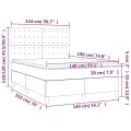 cadre de lit avec matelas Noir 140x190 cm Similicuir
