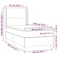 cadre de lit avec matelas Noir 90x190 cm Similicuir