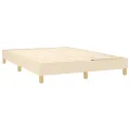 cadre de lit avec matelas Crème 140x200 cm Tissu