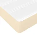 cadre de lit avec matelas Crème 140x200 cm Tissu