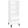 Buffet haut Blanc 40x36x110 cm Bois d'ingénierie