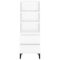 Buffet haut Blanc 40x36x110 cm Bois d'ingénierie