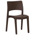 Chaises de jardin 2 pcs Moka Polypropylène