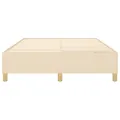 cadre de lit Crème 140x190 cm Tissu