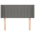 Tête de lit avec oreilles Gris foncé 93x16x78/88 cm Tissu
