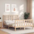 Cadre de lit avec tête de lit 140x200 cm bois massif