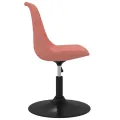 Chaises à dîner pivotantes 4 pcs Rose Velours
