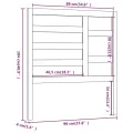 Tête de lit Gris 96x4x104 cm Bois massif de pin