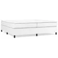 cadre de lit avec matelas Blanc 200x200cm Similicuir
