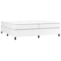 cadre de lit avec matelas Blanc 200x200cm Similicuir