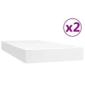 cadre de lit avec matelas Blanc 200x200cm Similicuir